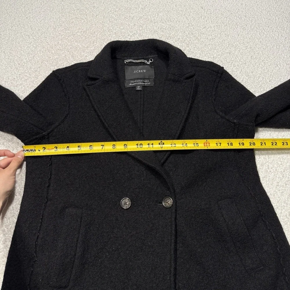 J. Crew Women's Daphne Top Coat Italian Boiled Wool Double Breasted Sz 6 Petite - Picture 7 of 8